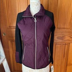 NWT Calvin Klein Packable Quilted Windbreaker in Burgundy
